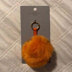 NWT Faux Fur Zara Pom Pom Bag Charm